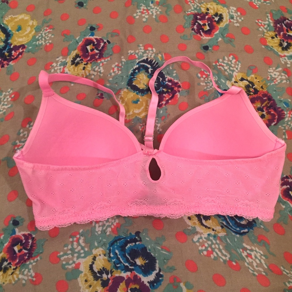 Aerie BROOKE Bra Pink/ Front Clasp/ Lace/ 36D